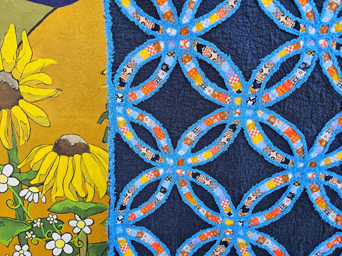 Double Wedding Ring + Chenille-It Quilt Kit