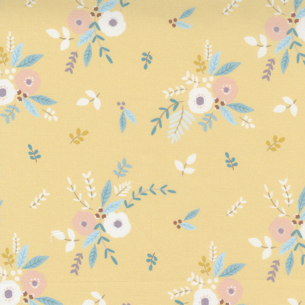 Moda Little Ducklings Mustard- Bouquet Baby, Paper + Cloth Little Ducklings Collection