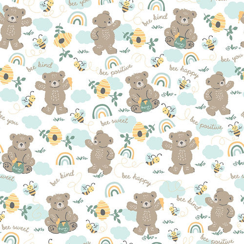 Studio E Fabrics Blue/Taupe - Maureen Fiorellini Hello Honey Collection