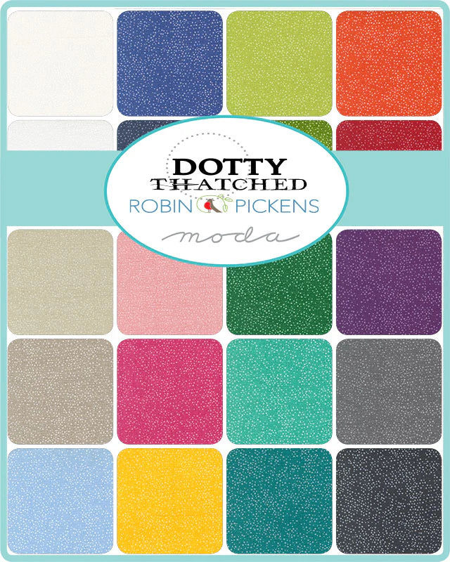 Moda Robin Pickens Dotty Thatched Collection, Jelly Roll 2.5" Precut strips
