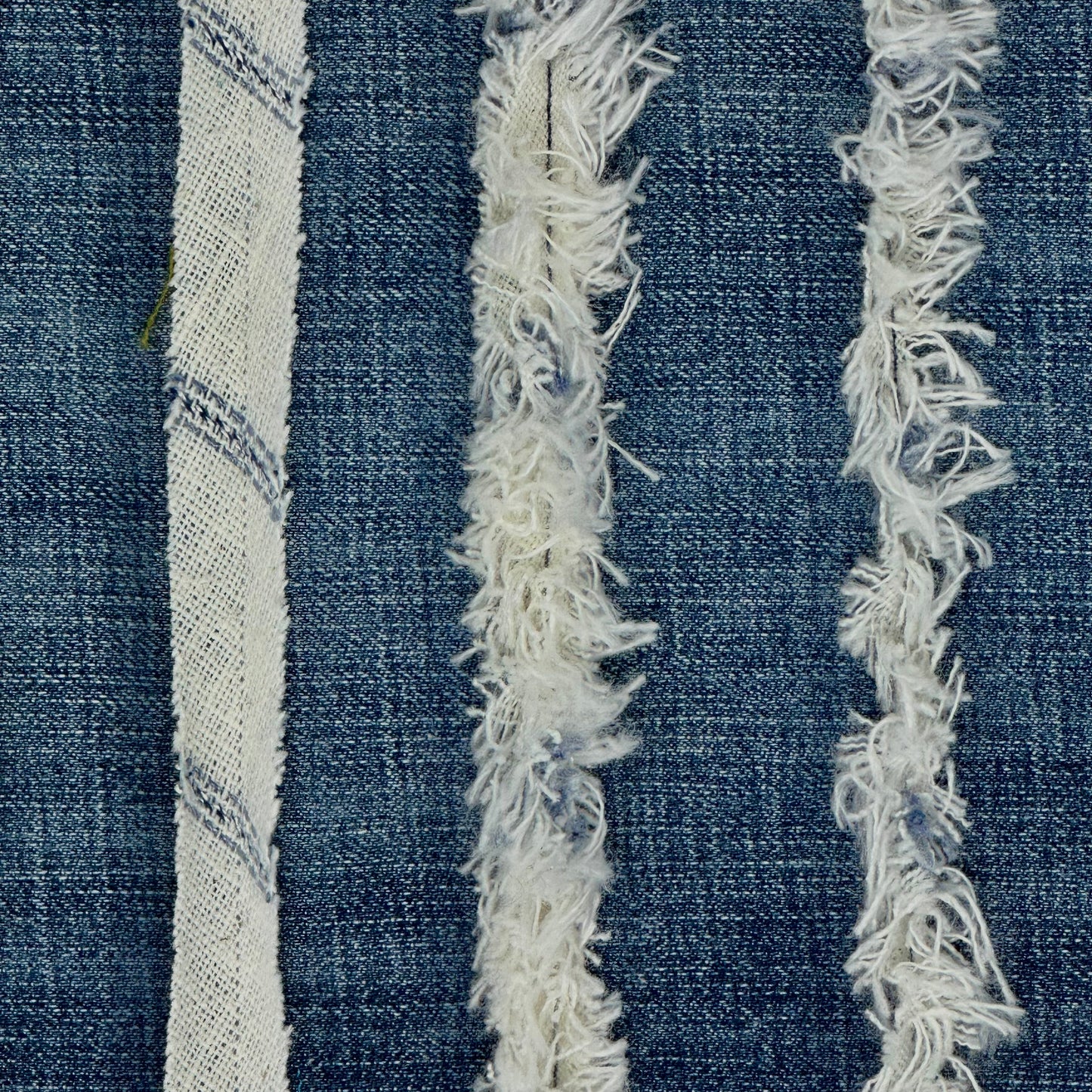 Linen Navy Stripe Rayon Chenille-It