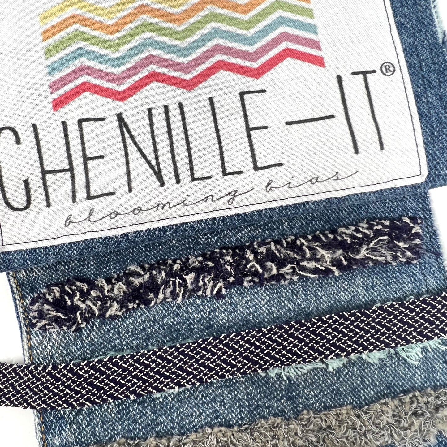 Navy Tweed Rayon Chenille-It