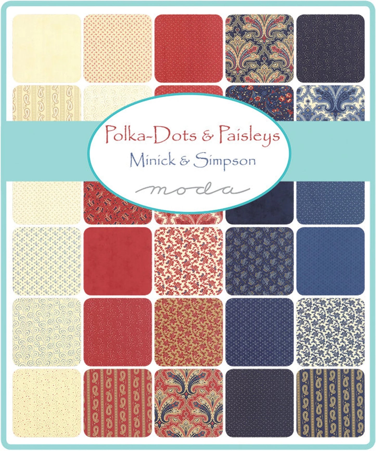 Moda Minick & Simpson Polka Dot and Paisley Collection, 34 FQ Bundle