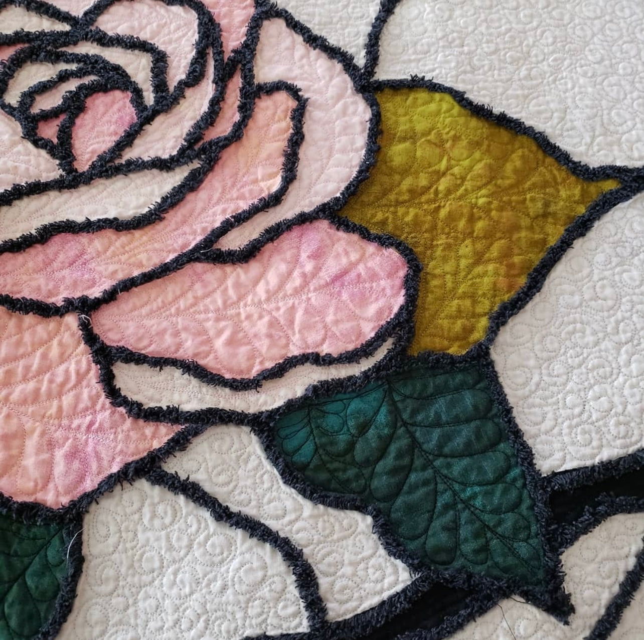 Stained Glass Rose Quilt