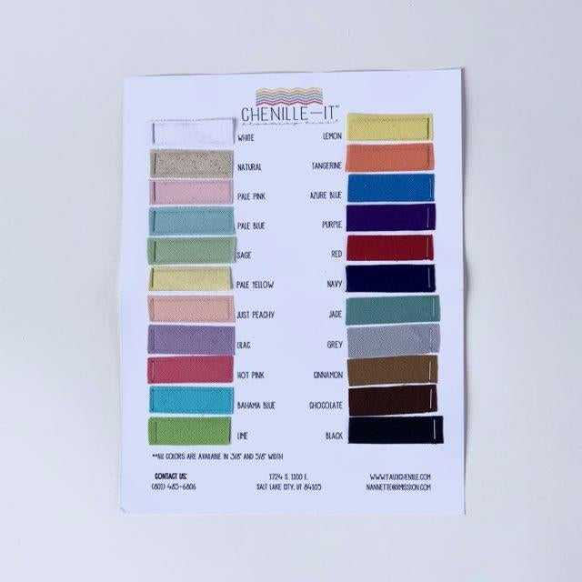 Chenille-It Sample Card