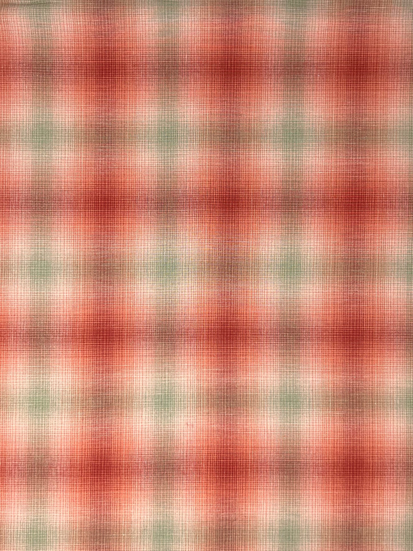 Yarn Dyed Cotton- Red/Sage Plaid