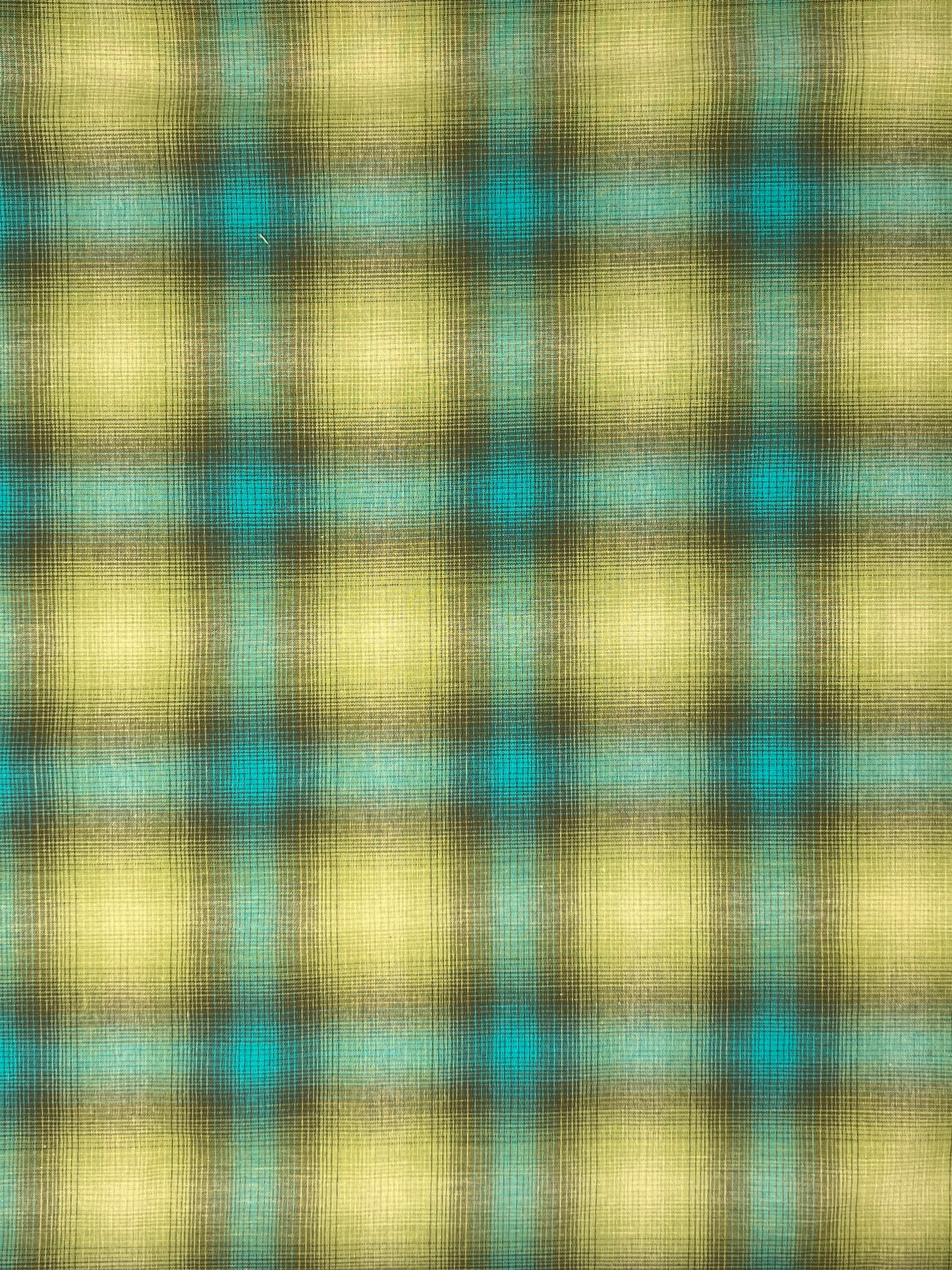 Yarn Dyed Cotton- Aqua/Fern Plaid