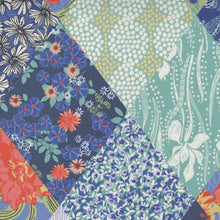 Moda Patchwork Cheater Blue- Crystal Manning Garden Society Collection