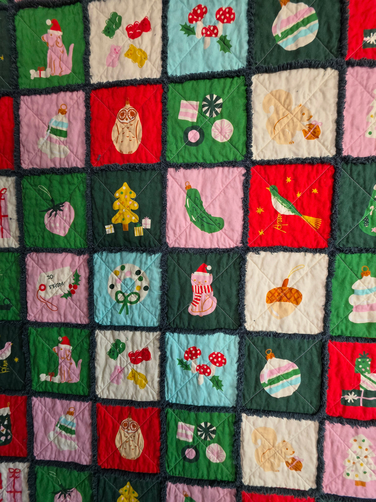 Merry Happy Christmas Panel Quilt Kit