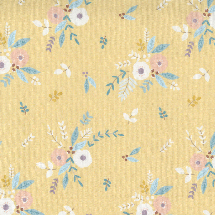 Moda Little Ducklings Mustard- Bouquet Baby, Paper + Cloth Little Ducklings Collection