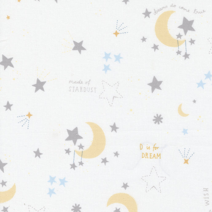 Moda D is for Dream- Stardust White, Paper + Cloth D is for Dream Collection