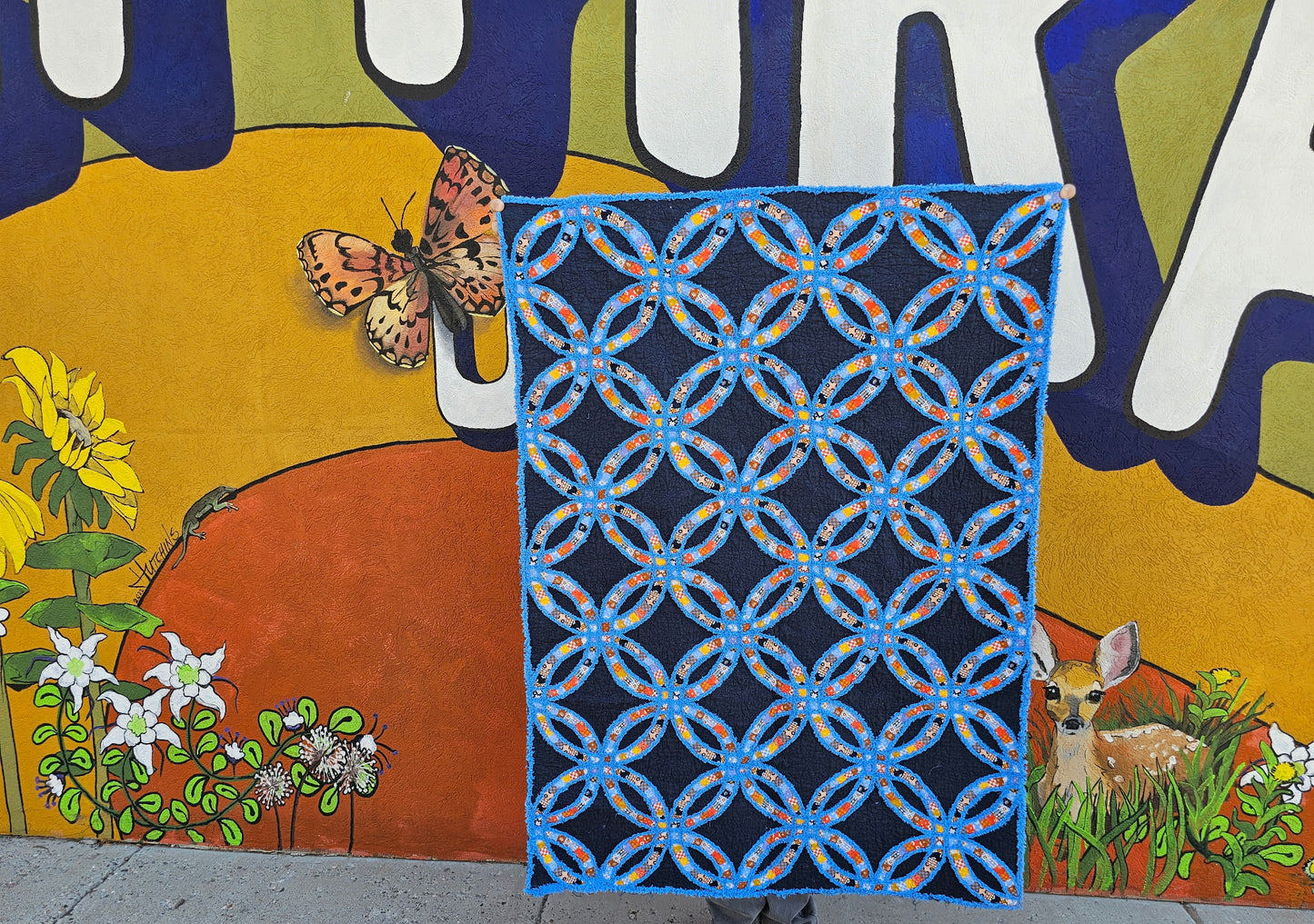 Double Wedding Ring + Chenille-It Quilt Kit