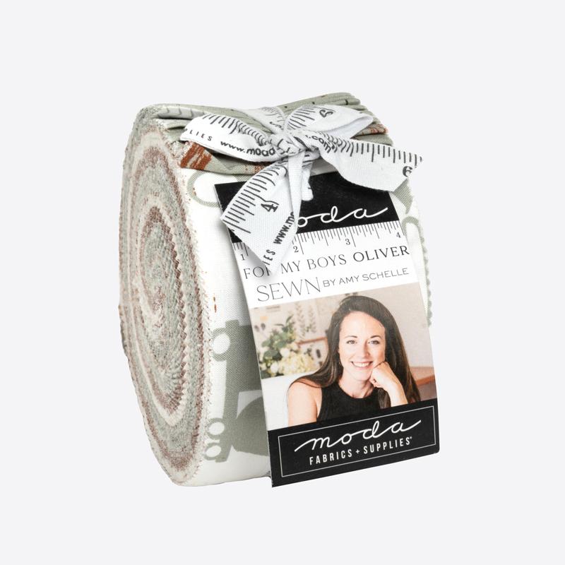 Moda Sewn by Amy Schelle For My Boys OLIVER Collection, Jelly Roll 2.5" Precut strips