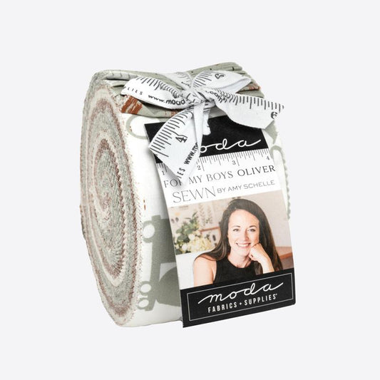 Moda Sewn by Amy Schelle For My Boys OLIVER Collection, Jelly Roll 2.5" Precut strips