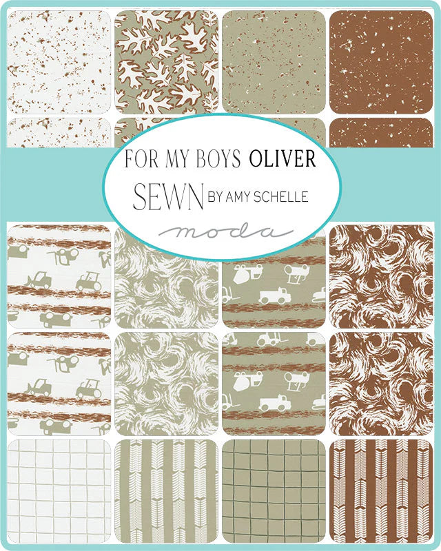 Moda Sewn by Amy Schelle For My Boys OLIVER Collection, Jelly Roll 2.5" Precut strips