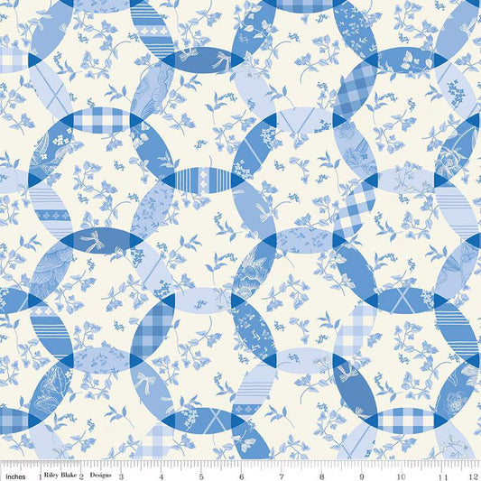 Riley Blake Designs Penelope Cheater Print Cream- My Mind's Eye