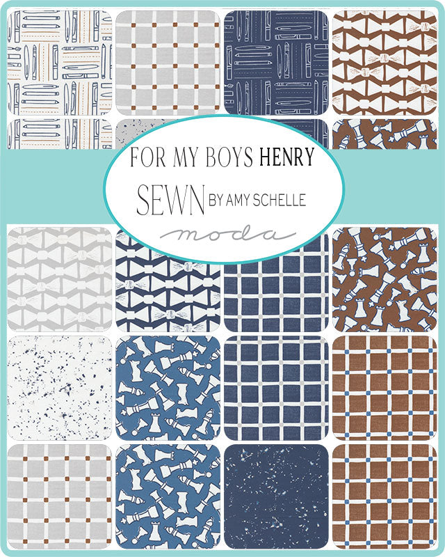 Moda Sewn by Amy Schelle For my Boys HENRY Collection, Layer Cake 10" Precut Squares