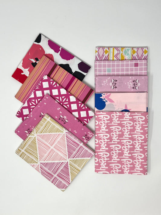 AGF Studio Berry Pink Spectrum Collection, 10 FQ Fabric Bundle