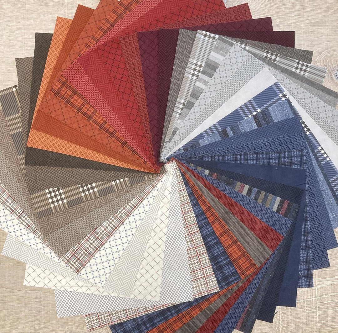 Moda Primitive Gatherings Prairie Gatherings Flannels, Layer Cake 10" Precut Squares