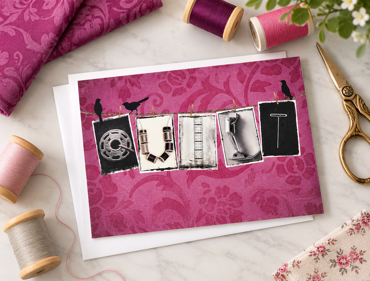 Quilting Notions Greeting Cards