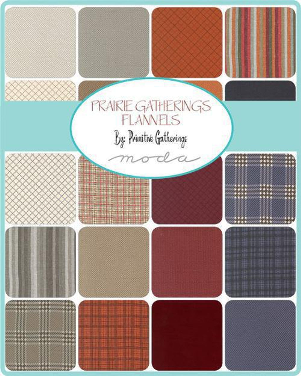 Moda Primitive Gatherings Prairie Gatherings Flannels, Layer Cake 10" Precut Squares