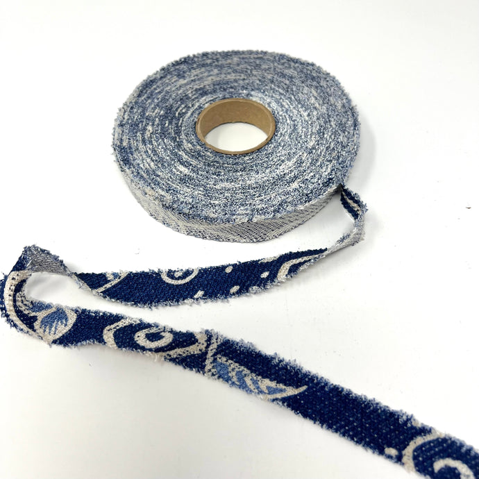 Rayon Chenille-It Blue/Cream