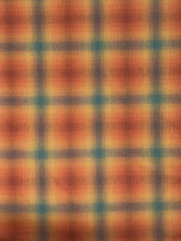 Yarn Dyed Cotton- Orange/Turquoise Plaid
