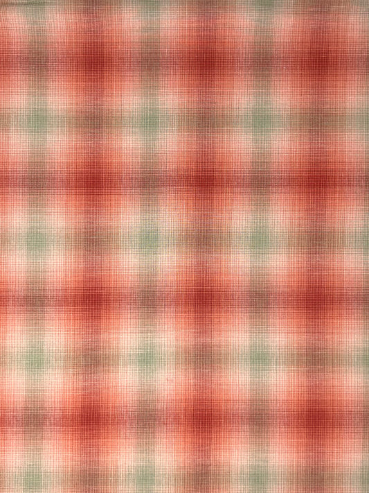 Yarn Dyed Cotton- Red/Sage Plaid