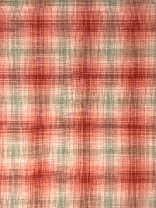 Yarn Dyed Cotton- Red/Sage Plaid