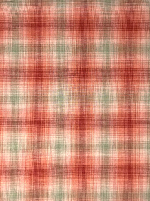Yarn Dyed Cotton- Red/Sage Plaid